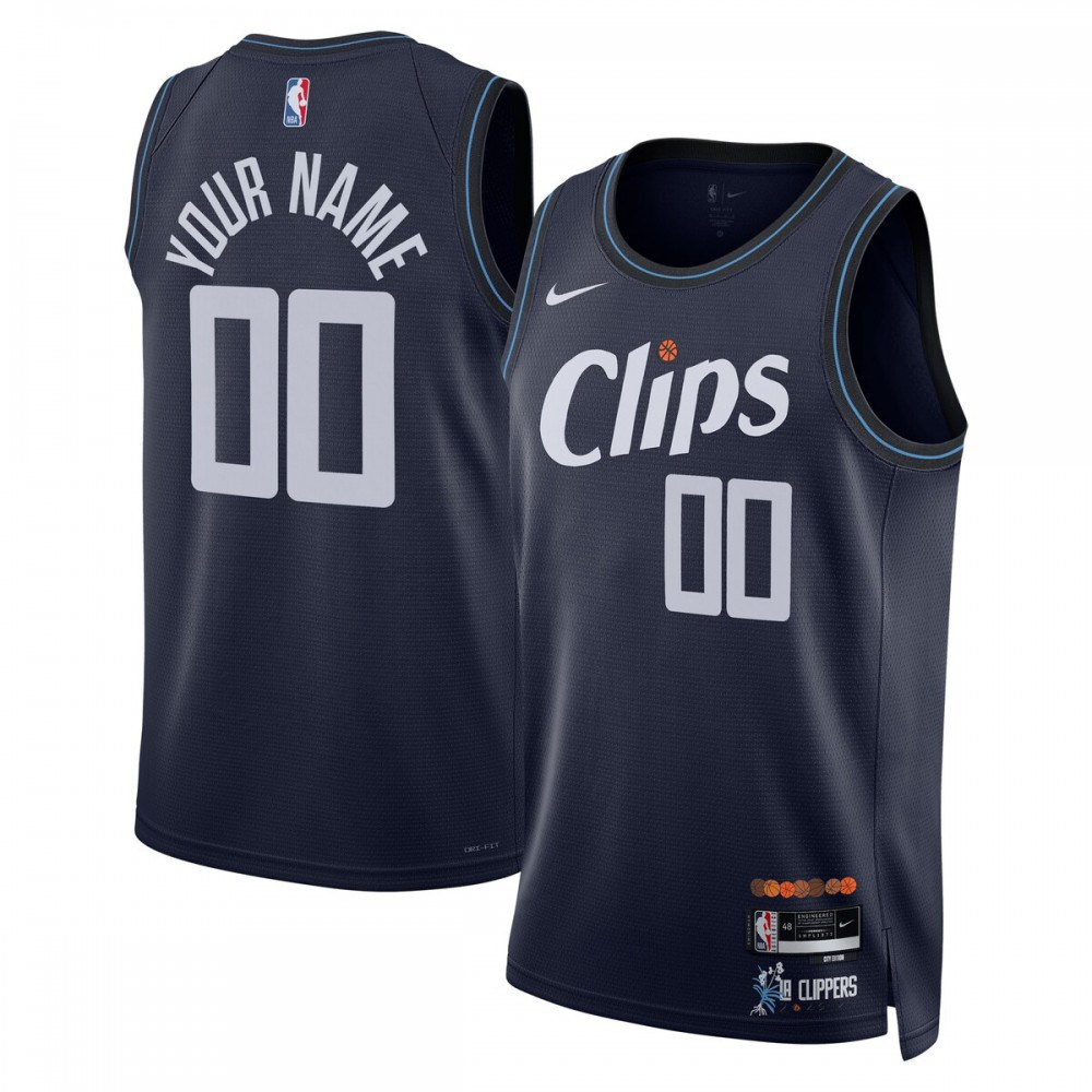 LA Clippers Unisex 2023/24 Custom Swingman Jersey - Navy - City Edition-Pro Kit Vault | Brand New 26/27 Sports Jerseys